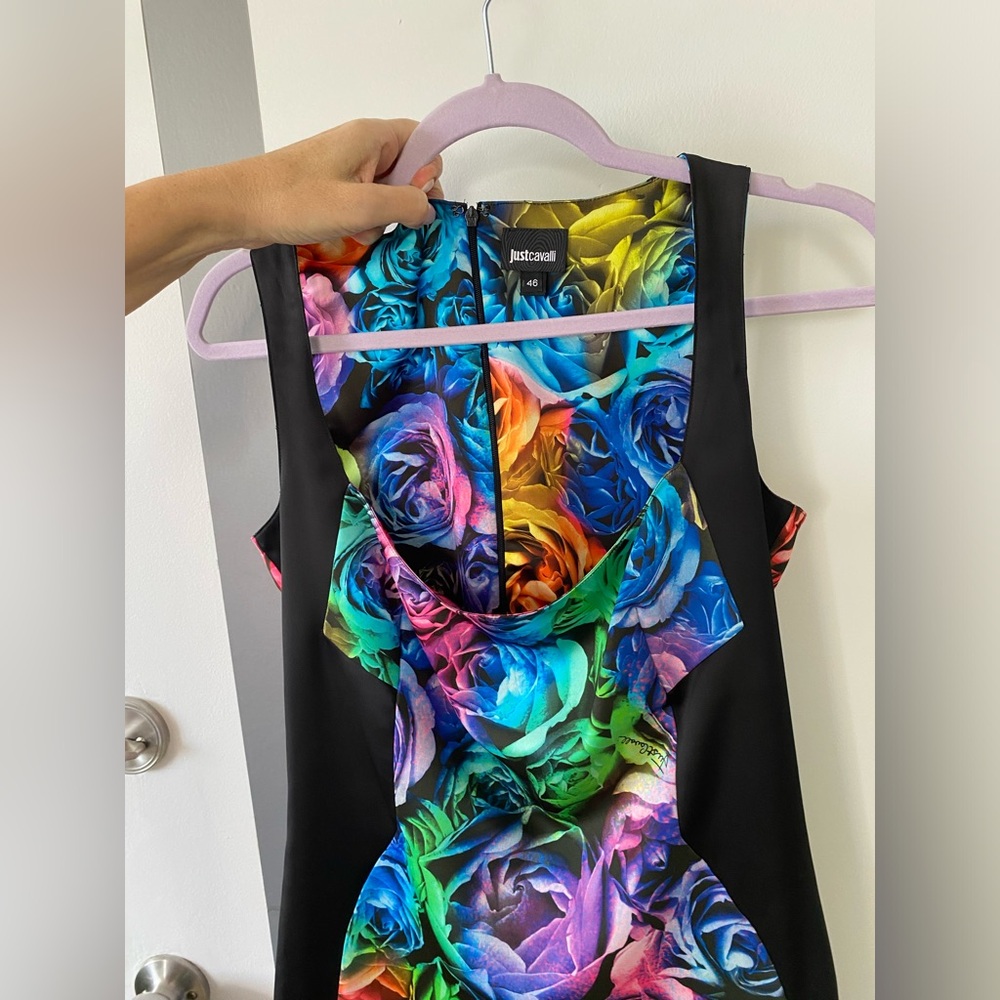 Just Cavalli Colorful Floral Print Dress